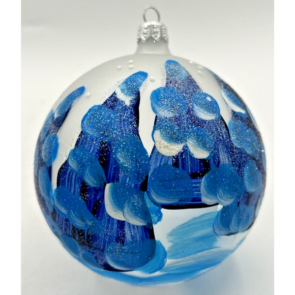 Bellagio Italian Blown Glass Hand Painted Christmas Ornament U255 - Picture 2 of 6